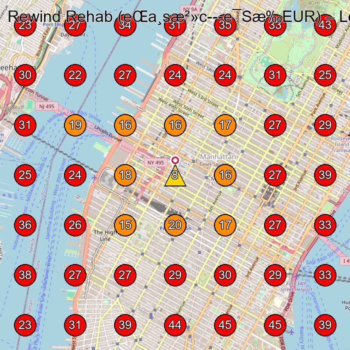 Rewind Rehab (eŒa¸sæ²»c---e¯Sæ‰EUR) GeoGrid visibility map for Occupational Therapist in New York